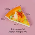 Realistisch PU pizzapunt model voor DIY haaraccessoires en poppenhuis miniaturen - Garnalen Pizza