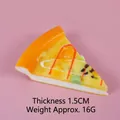 Realistisch PU-simulatie kaas pizza plak model voor DIY handwerk en poppenhuis decor - Groene Bonen Kaas Pizza