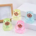 Jouets squishy capybara pailletés en quatre couleurs pastel pour le stress - Capybara Assis (Maltose)