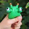 Funny green caterpillar pop-eye squeeze toy for kids and adults stress relief gift - Green Eye-Popping Bug