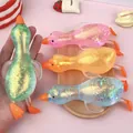 Jouets anti-stress en forme de canard au maltose coloré avec un remplissage de paillettes - Canard Maltose