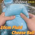 Blue 10cm super large fluid cheese squishy decompression toy for stress relief - Fluid Cheese Ball / 10cm (With PVC Bag) / Blue
