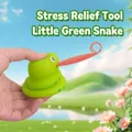 Juguete para apretar de serpiente verde con lengua roja larga antiestrés - Serpiente