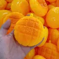 Funda exterior blanda de juguete de pan de piña realista para aliviar el estrés DIY - Pan de Piña Amarillo Original / 1 Pieza (Con Tapa)