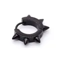 Schwarzer Punk-Ohrring aus Edelstahl mit scharfen Kegelnieten für Street-Fashion-Style - 1 Stück / Schwarz