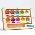 Labirinto magnetico in legno educativo per logica infantile e smistamento colori - Labirinto Secchiello di Vernice