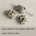 Perles rectangulaires en pierre dalmate naturelle 12x16mm pour la création de bijoux DIY - Pierre Dalmatien (#5)