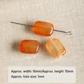 Perles d'agate orange naturel 10x15mm pour la fabrication de bijoux DIY de bracelets - Agate Rouge Moyenne (#17)