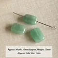 Perles rectangulaires en pierre verte naturelle pour la création de bijoux DIY 10x15mm - Aventurine Verte Moyenne (#30)