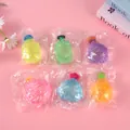 Collection de six jouets squishy en forme de flacon de parfum avec paillettes brillantes - Flacon De Parfum Tpr Maltose Couleurs Mélangées