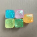 Set di 5 cubetti di ghiaccio antistress glitterati in colori vivaci e accesi. - Cubetti Di Ghiaccio Al Malto