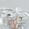 Schiacciabile gigante trasparente a forma di zampa di gatto con glitter e catene - [290 G] Design A Zampa Di Gatto Gigante Trasparente [15*14] [colore Catena Casuale]