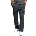 High street style men's charcoal grey multi-pocket cargo pants with drawstring waist - M / Bottoms / Dark Gray