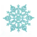 Décoration flocon de neige en plastique pailleté bleu clair 10cm pour sapin Noël - 10cm-0.5g / Bleu Sarcelle