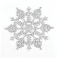 Ornement de flocon de neige en plastique pailleté argenté de 10cm pour sapin - 10cm-0.5g / Argent