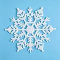 Ornement de flocon de neige blanc pailleté de 10 cm pour la décoration du sapin de Noël - 10cm-0.5g / Blanc Pur