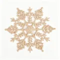 Ornement de flocon de neige doré pailleté pour décorer le sapin de Noël. - 10cm-0.5g / Gris foncé