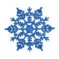 Décoration de Noël flocon de neige bleu pailleté 10cm pour sapin et ambiance festive - 10cm-0.5g / Bleu Saphir