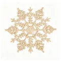 Décoration de flocon de neige à paillettes or champagne 10cm pour sapin de Noël - 10cm-0.5g / Or Clair