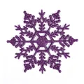 Décoration de flocon de neige à paillettes violettes pour sapin de Noël, pièce de 10 cm. - 10cm-0.5g / Violet foncé