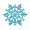Ornement flocon de neige bleu clair pailleté pour décoration de sapin de Noël de 10cm - 10cm-0.5g / Bleu lac
