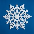 Flocon de neige blanc 10cm pailleté plastique décoration suspendue pour sapin de Noël - 10cm-0.5g / Blanc Porcelaine