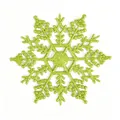 Flocon de neige pailleté vert clair 10cm en plastique pour décoration de Noël - 10cm-0.5g / Vert clair