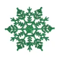 Décoration de Noël flocon de neige en plastique vert pailleté de 10cm pour sapin - 10cm-0.5g / Vert clair