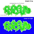 Neon green star tinsel garland fluorescent Christmas tree decoration 2m unfolded length - 2 Meters / Neon Macaron Green