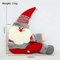 Gedetailleerde weergave van pluche Kerstman gordijnlus met afmetingen en gewicht - Kerstman