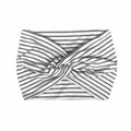 Wide elastic yoga sports headband featuring a stylish black and white zigzag chevron pattern - Wavy White