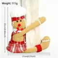 Abrazadera de cortina de peluche de hombre de jengibre, adorno navideño de 25 cm - Hebilla de cortina mujer con falda