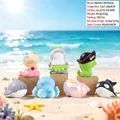 Cute marine themed cat blind box figures set for desk decoration and collectible gift - Single Random (Color Box Packaging) / Marine Creature Cat (181)