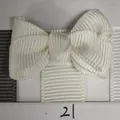 Fermaglio per capelli con fiocco in nastro grosgrain crema 4cm fatto a mano per bambini - Bianco avorio