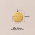 18K gold plated stainless steel Rich Tea biscuit pendant for DIY jewelry designs - Round Tea Biscuit Pendant
