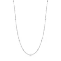 Minimalistische Halskette aus S925 Sterlingsilber mit feinen Perlen - Runde Perle Schimmernde Kette (RHN2243) / Silber