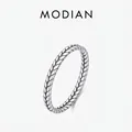 Retro S925 sterling silver wheat ear braided ring for women with vintage oxidized finish - US Size 5 / Wheat Ear Retro Ring (RHR2256) / Antique Silver