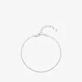Minimalist S925 sterling silver bead bracelet with adjustable extension chain for women - Ultra-Fine Cable Chain (RHB2234)