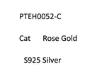 Variante SKU pour bracelet de tennis réglable style chat en argent sterling S925 rose - Style Chat (PTEH0052-B) / Argent 925 / Or Blanc