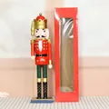 Schiaccianoci di Natale in legno da 50 cm, soldatino classico con scatola regalo rossa - 50cm / Re con abito rosso e gambe verdi