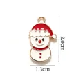 Ciondolo pupazzo di neve in smalto per gioielli fai da te, misura 1,3 cm x 2,0 cm - Stile Pupazzo di Neve con Confezione Regalo (A02-8#)
