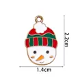 Ciondolo pupazzo di neve in smalto per creazione gioielli fai da te 2.2x1.4cm - Stile Pupazzo di Neve con Scopa (A02-18#)