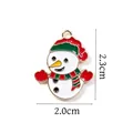 Colorato ciondolo natalizio a forma di pupazzo di neve in smalto per gioielli fai da te - Pupazzo di Neve con Cappello Rosso e Sciarpa Verde (A02-13#)