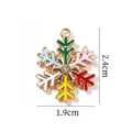 Ciondolo natalizio a fiocco di neve colorato con finitura a goccia d'olio e cristallo - Fiocco di Neve in Smalto Colorato con Strass (A02-4#)