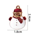 Ciondolo a forma di pupazzo di neve in smalto per gioielli di Natale fai da te, 2,4x1,8cm - Ciondolo Pupazzo di Neve Natalizio (A02-20#)