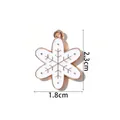 Ciondolo a fiocco di neve in smalto bianco con bordo dorato per gioielli natalizi - Stile Fiocco di Neve Bianco con Bordo Dorato (A02-2# Bianco)