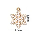 Ciondolo a fiocco di neve in smalto bianco e oro per gioielli fai da te, 1,8x2,3 cm - Ciondolo Fiocco di Neve in Smalto Bianco (A02-1# Fiocco)