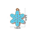 Ciondolo a fiocco di neve in smalto azzurro con bordo dorato, 1,8 x 2,3 cm - Fiocco di Neve Blu Chiaro con Bordo Dorato (A02-2# Blu)