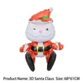 Festive large 3D Santa Claus aluminum foil balloon for Christmas party holiday decor - Sitting Santa Claus Balloon / 68x61cm