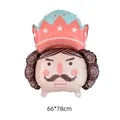 Nutcracker head shaped foil balloon for Christmas party decoration, size 66x78cm - Cartoon Nutcracker Head Balloon / 66x78cm